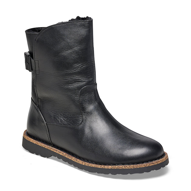 Women's Uppsala Black Leather/Shearling – Tradehome Shoes