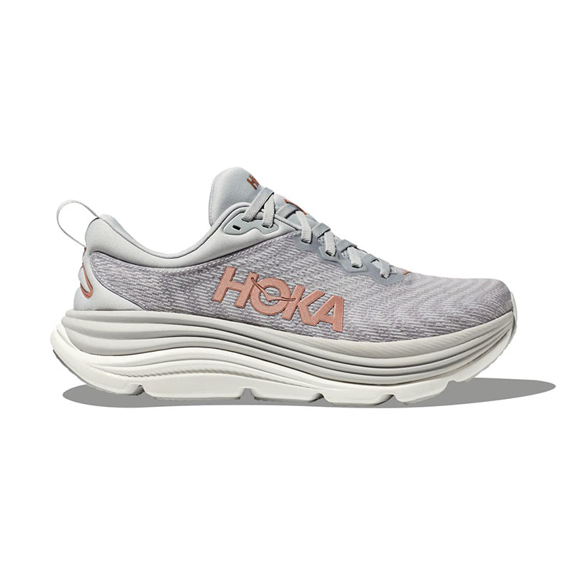 Women's Hoka Gaviota 5 - Harbor Mist/Rose Gold - Right Side View - Available at Tradehome Shoes