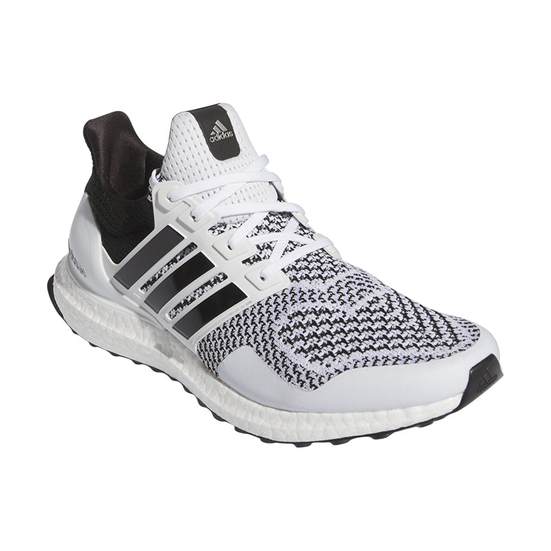 Men's adidas Ultraboost 1.0 - White/Black/Iron - 45° Angle - Available at Tradehome Shoes