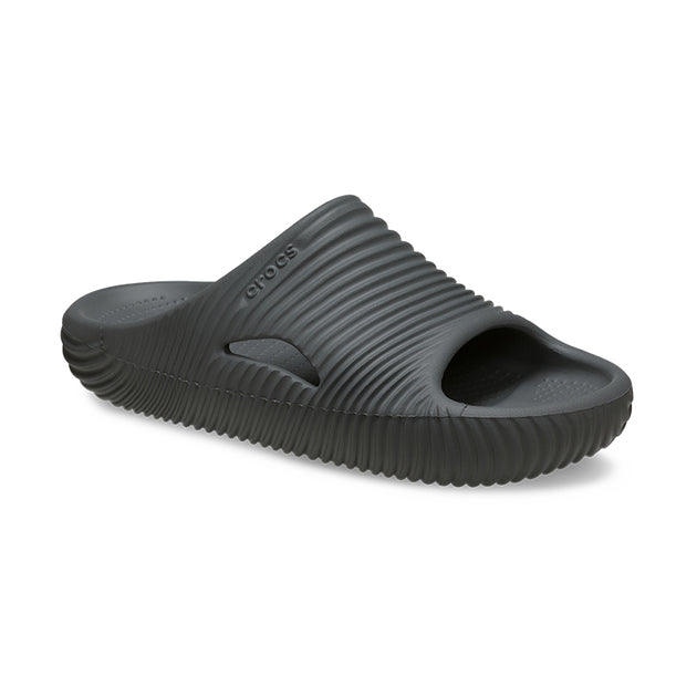 Crocs Mellow Tide Recovery Slides Sandals Men\'s 8/ Women’s 10 Gray Wavy Molded Crocs Mellow Tide Recovery Slide Slate Grey - Feb 2024  main image 4
