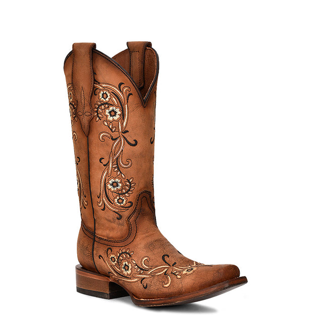 【COLOR iN ID】linen combi western boots COLOR iN ID】linen combi western boots Women's Western Boot