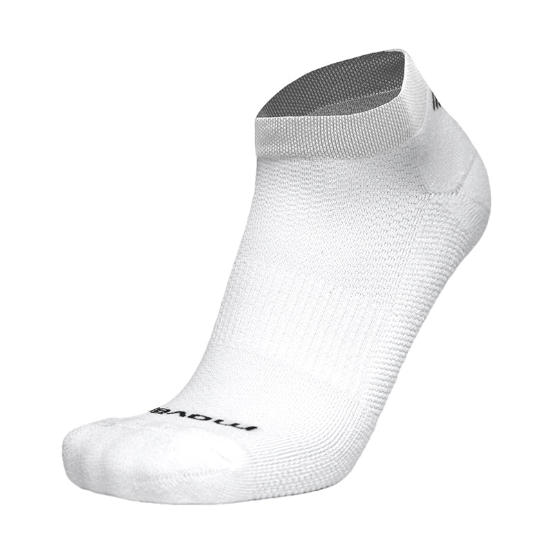 Women's Movere Pacer Cut Low Medium Socks - White - Angled Front View - Available at Tradehome Shoes