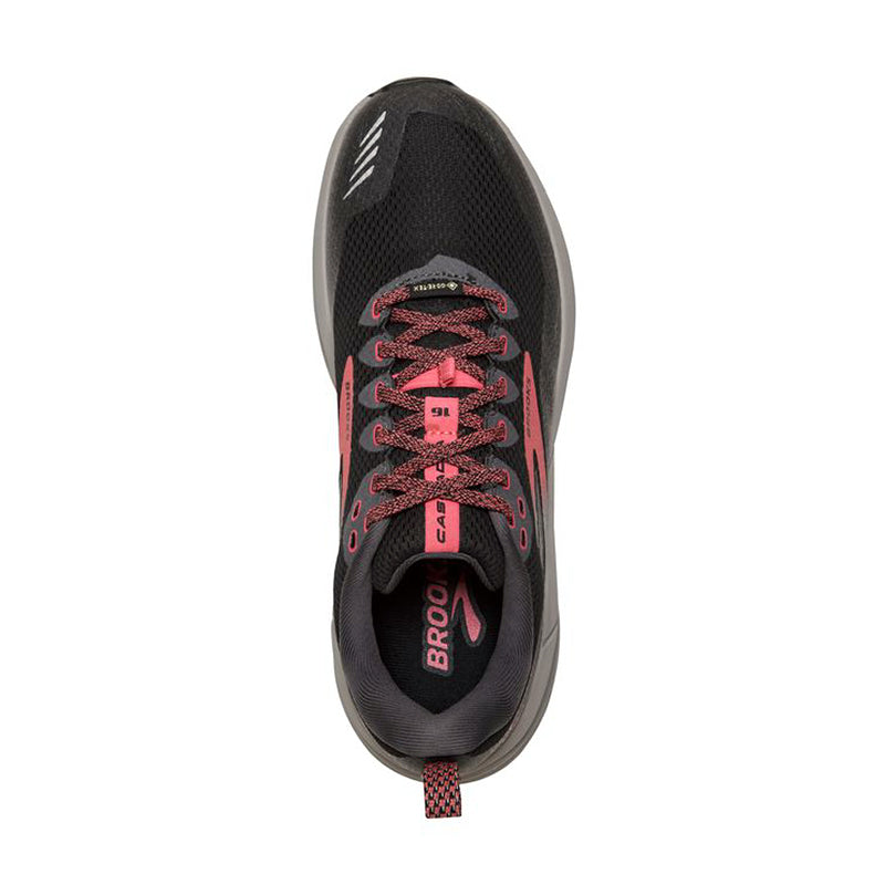 Womens Cascadia 16 GTX Black/Blackened Pearl/Coral