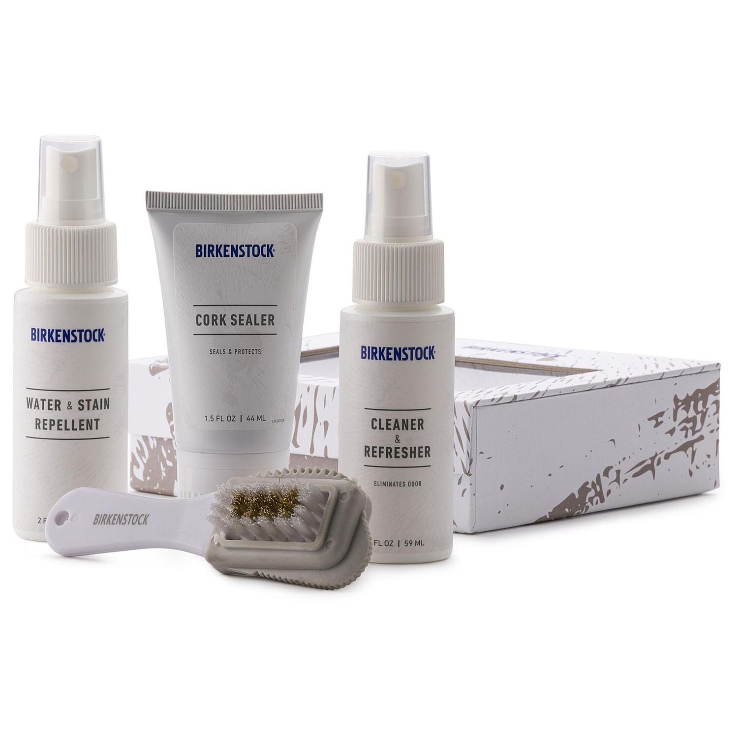 Front view of Birkenstock Deluxe Shoe Care Kit - Available at Tradehome Shoes