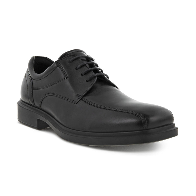 Men's Ecco Helsinki 2.0 Bike Toe Tie - Black - 45° Angle - Available at Tradehome Shoes