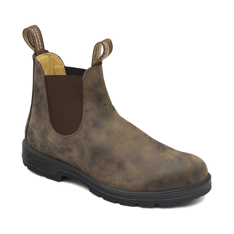 Men's Blundstone Classic Chelsea - Rustic Brown - 45° Angle - Available at Tradehome Shoes