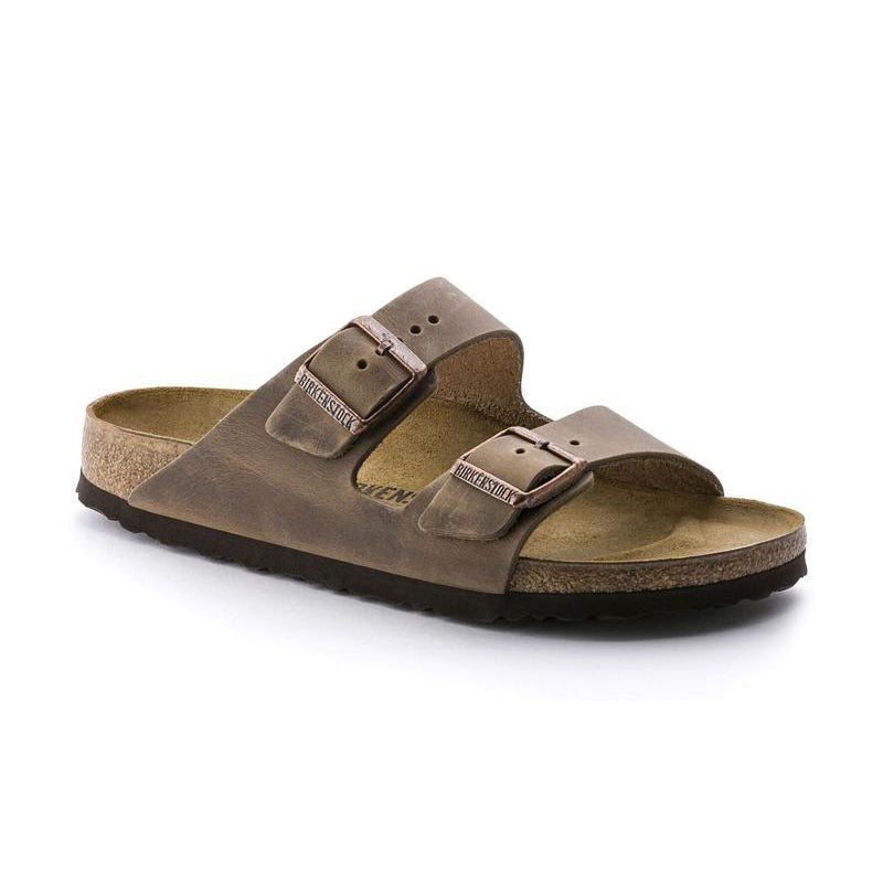 Men's Birkenstock Arizona - Tobacco Oiled Leather - 45° Angle - Available at Tradehome Shoes