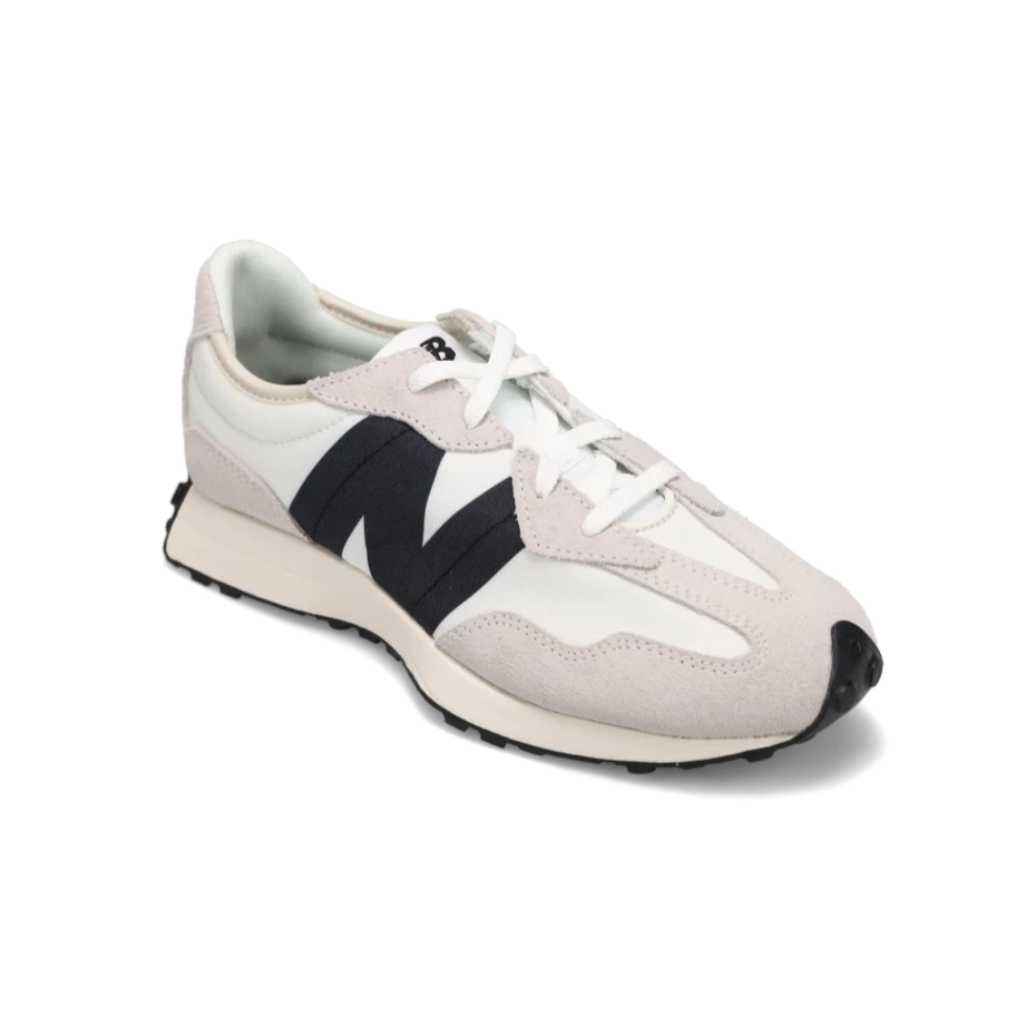 Kid's New Balance Grade School 327 - Silver Birch/Black - 45° Angle - Available at Tradehome Shoes