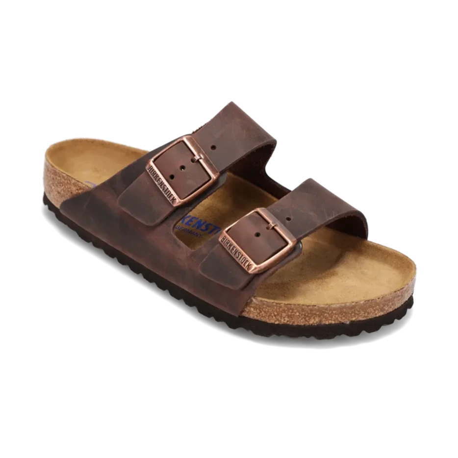 Birkenstock Arizona Oiled Leather Soft Footbed Sandals Habana