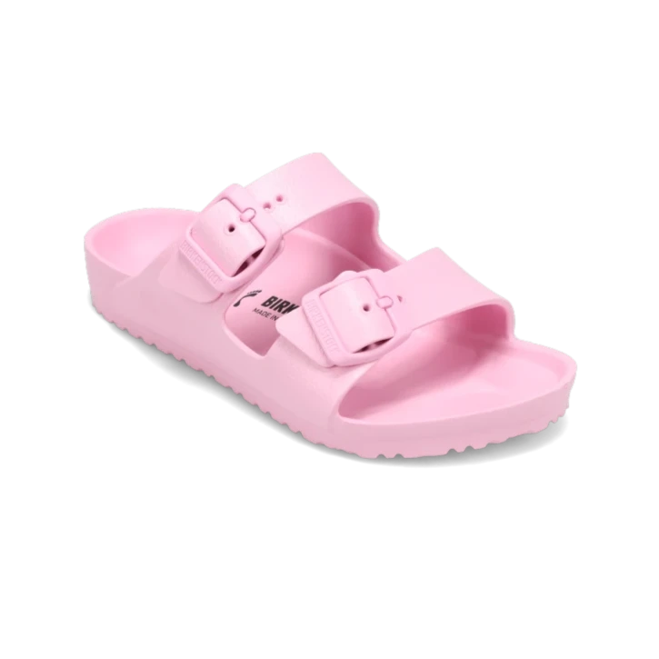 Kid's Birkenstock Preschool Arizona EVA (Narrow) - Fondant Pink - 45° Angle - Available at Tradehome Shoes