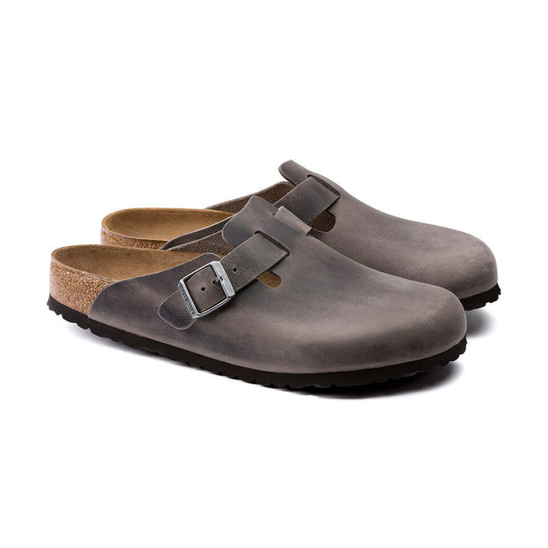 Birkenstock Arizona Soft Footbed (39 Iron Oiled Leather)