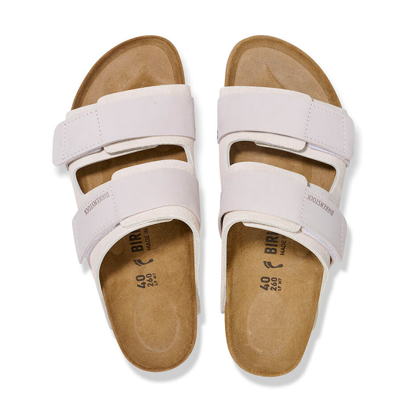 Birkenstock Uji Mens Sandal Sz 11 Walking Antique White Nubuck Leather Slide Men main image 2