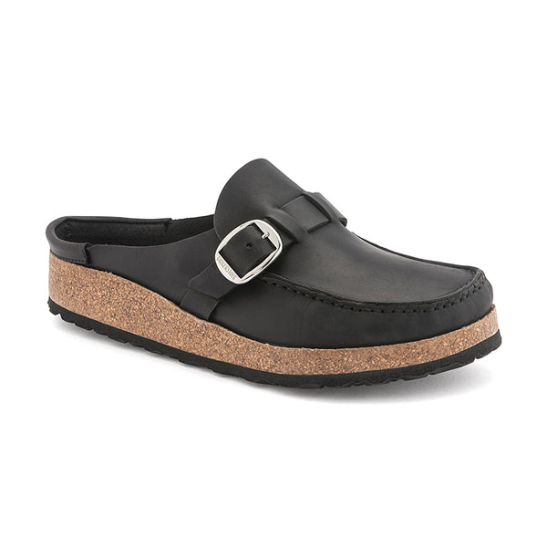 BIRKENSTOCK Buckley Leather Clogs ☆バックリー Women's Women's Buckley Black Oiled Leather – Tradehome Shoes