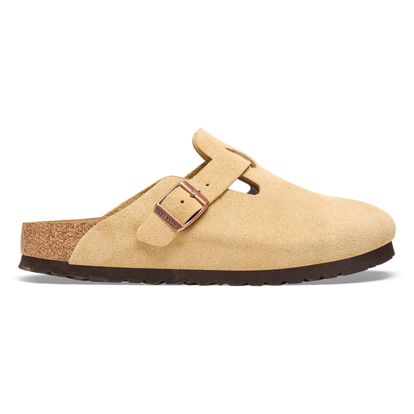 Women's Boston Narrow Latte Cream Suede – Tradehome Shoes