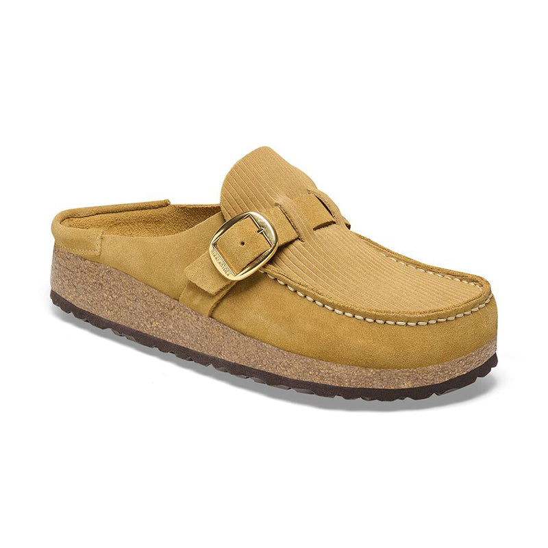 birkenstock buckley tobacco brown Women's Buckley Narrow Corduroy Cork Brown Suede – Tradehome Shoes