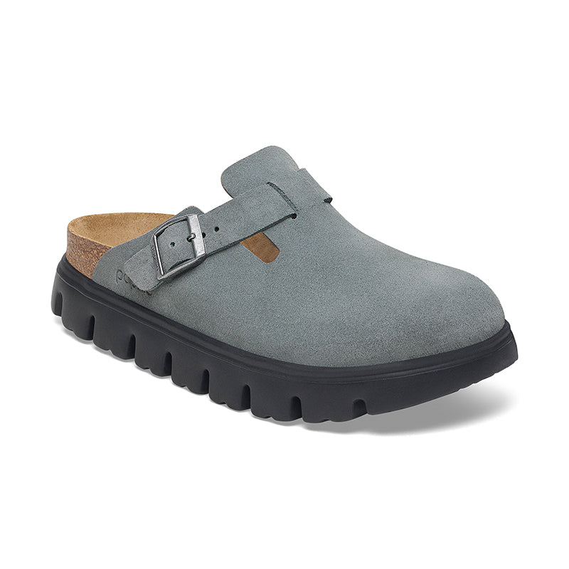 Women's Boston Chunky Basalt Gray Suede – Tradehome Shoes