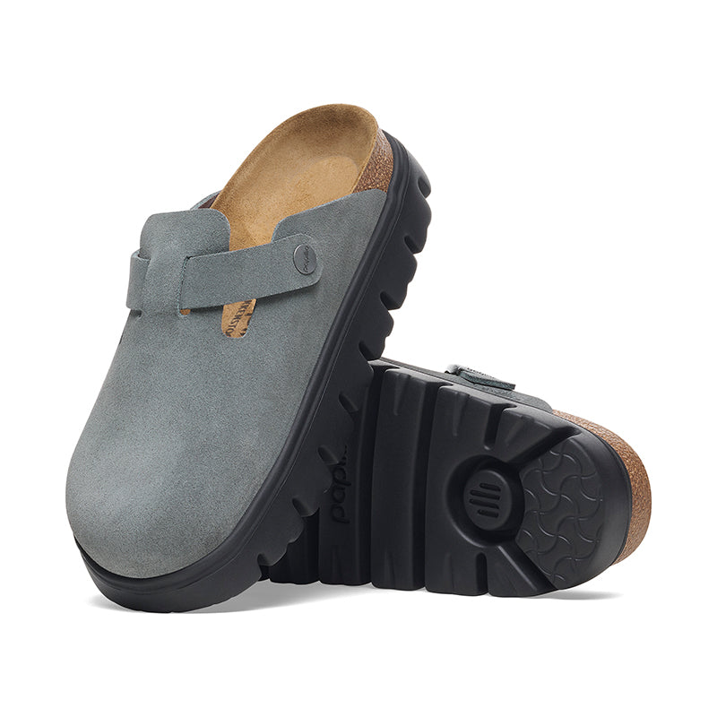 Women's Boston Chunky Basalt Gray Suede – Tradehome Shoes