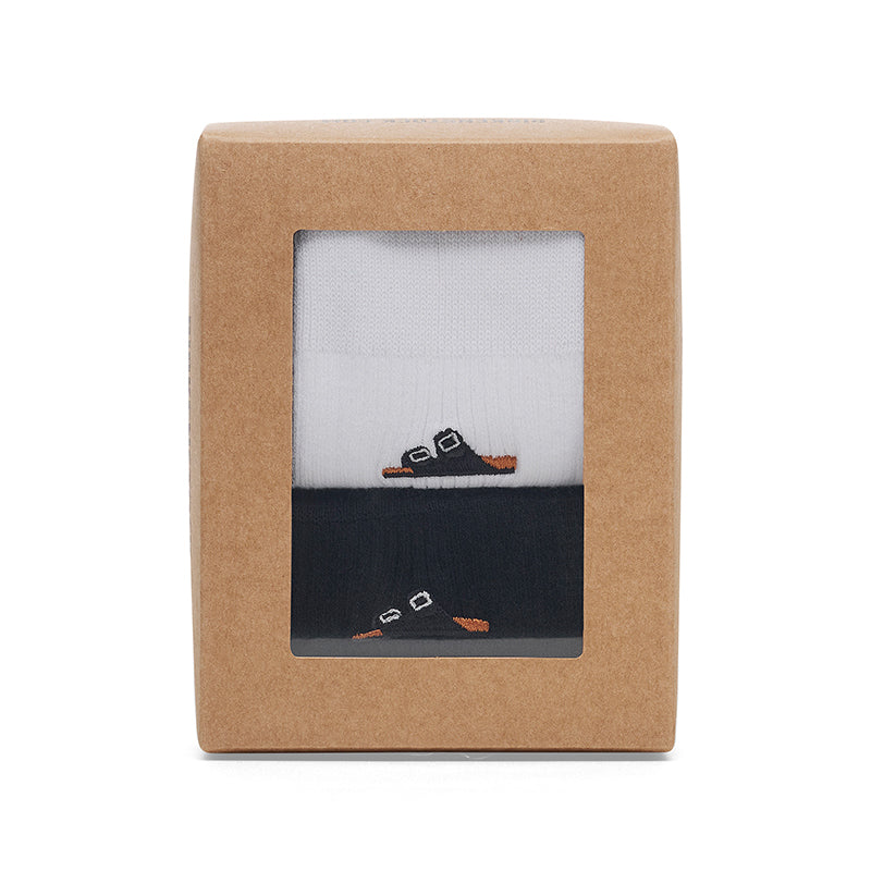 Women's Cotton Ribbed Bundle Socks Black/White