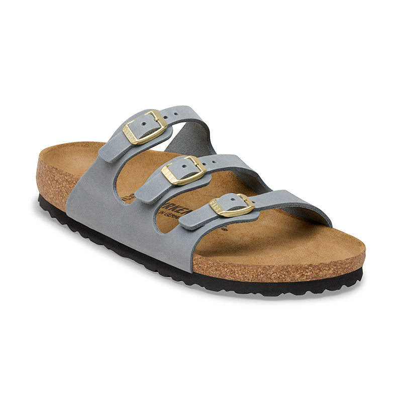 birkenstock florida tobacco oiled leather SOFT FOOTBED LEATHER-TOBACCO BROWN The Florida slide from Birkenstock features a strappy style with three slender Birkenstock Florida Soft Footbed Oiled