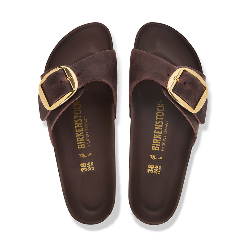 Women's Madrid Big Buckle Narrow Habana Oiled Leather