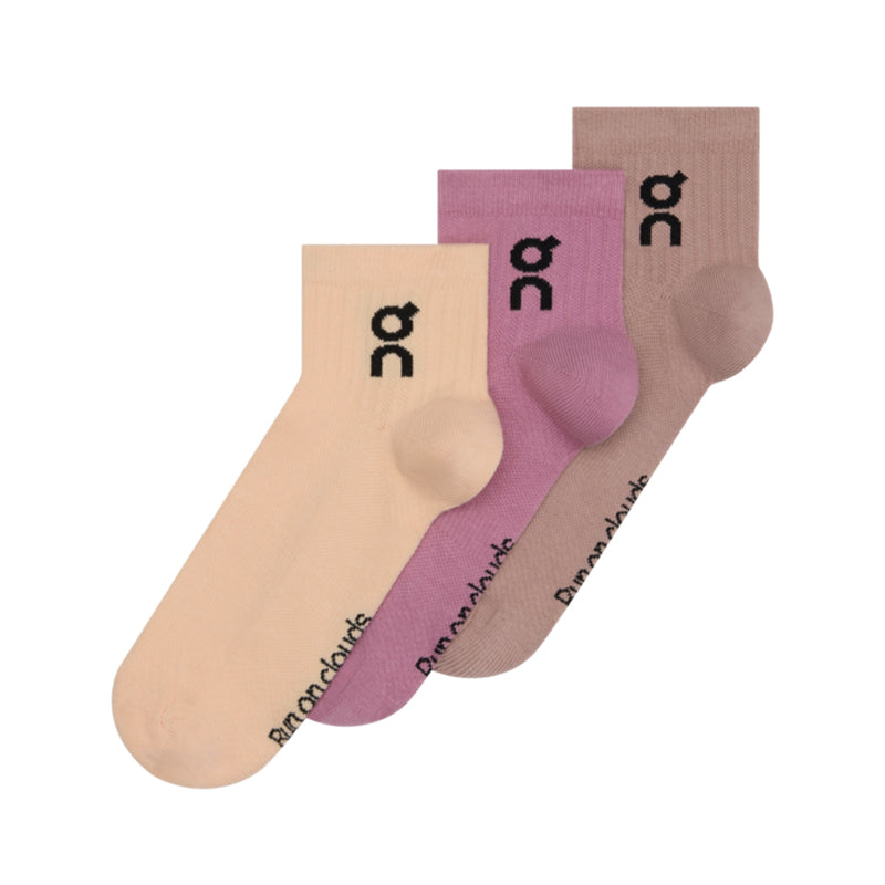 Women's Logo Sock Mid 3 Pack Sherbet/Rhodonite