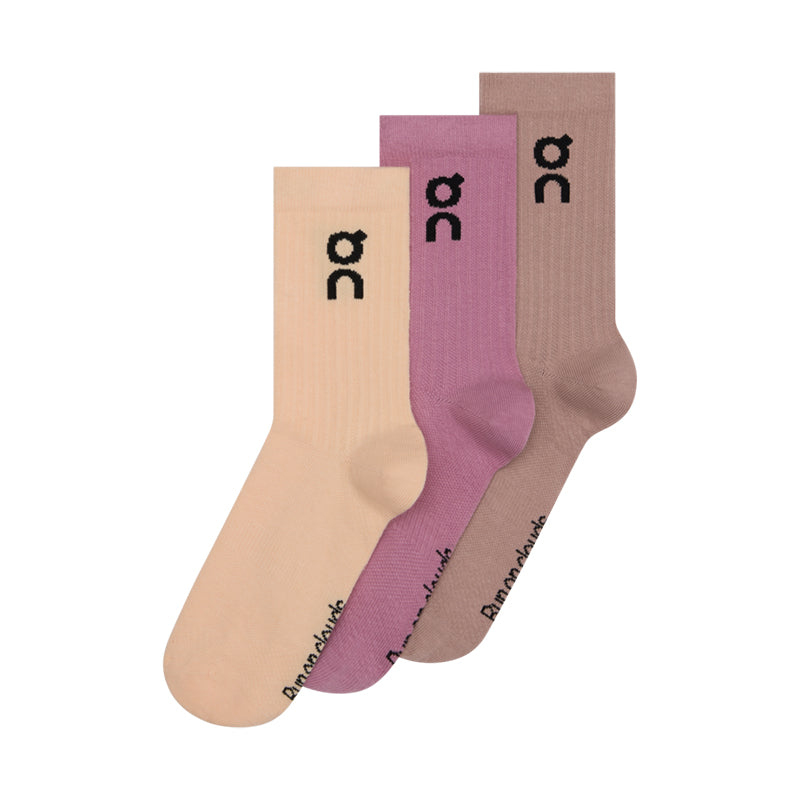 Women's Logo Sock High 3 Pack Sherbet/Rhodonite