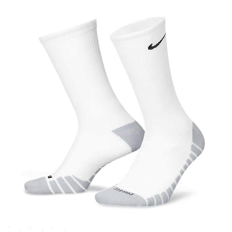 nike dress socks Nike Dri-FIT Everyday Cushion Crew Socks, Large 8-12, Cotton Blend, Pack of 6, White