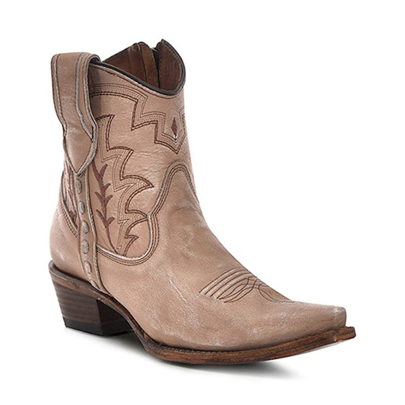 Low cut cowboy boots with zipper best sale