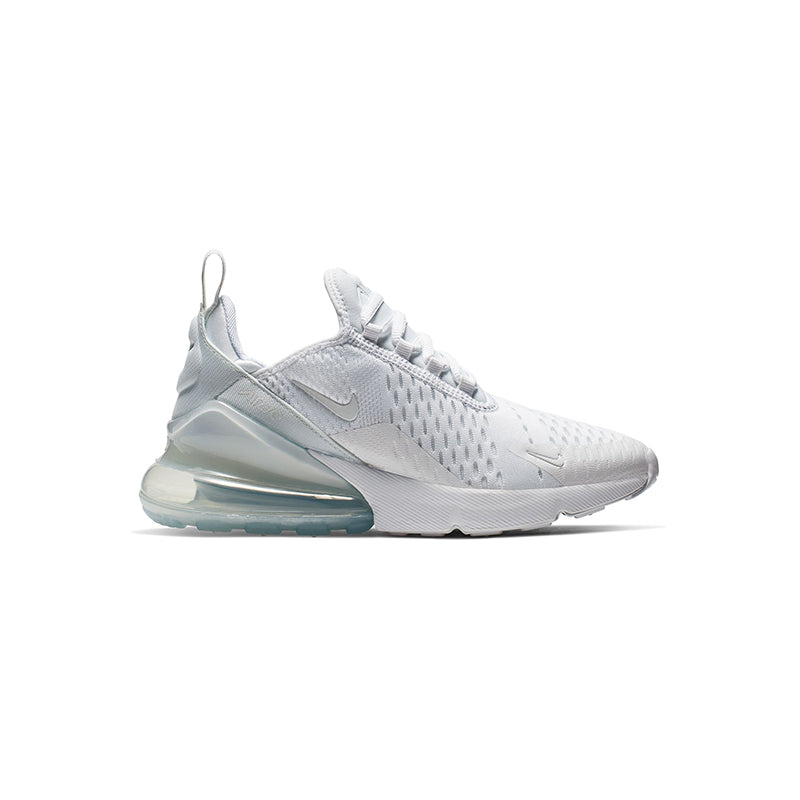 Kid's Grade School Air Max 270 White/White/Silver