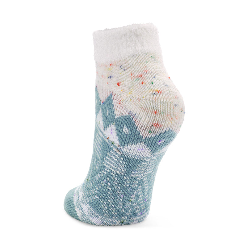 Fireside Low Cut Fairisle Blue