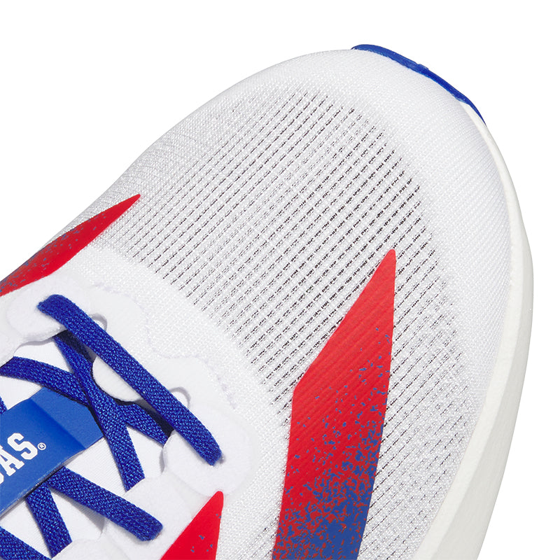 adidas Kansas Jayhawks Adizero Evo SL Shoes White 11 - Mens Running adidas Kansas Jayhawks Adizero Evo SL Shoes White 11 - Mens Running