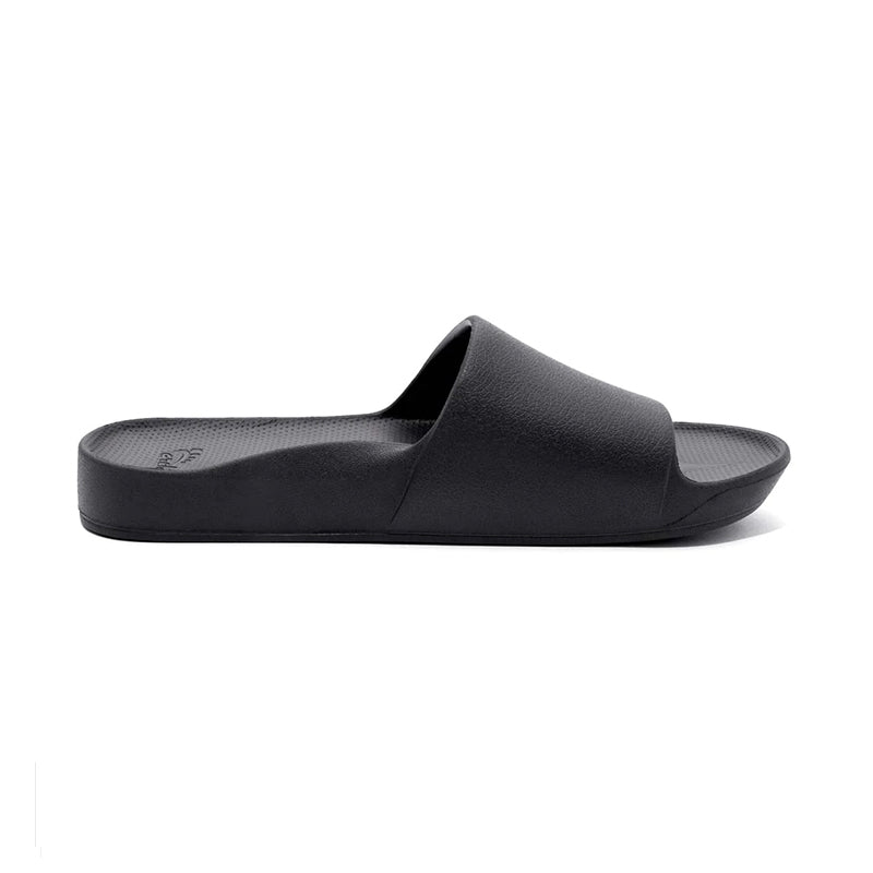 Women's Archies Arch Support Slide - Black - Right Side View - Available at Tradehome Shoes