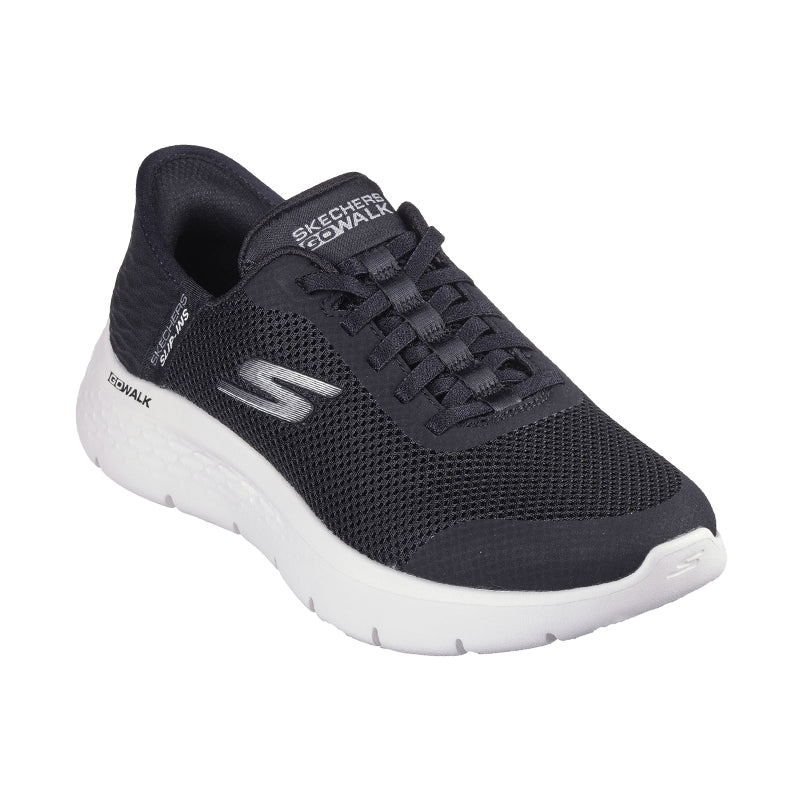 Women's Slip-Ins Go Walk Flex (WIDE) Black Textile/White Trim