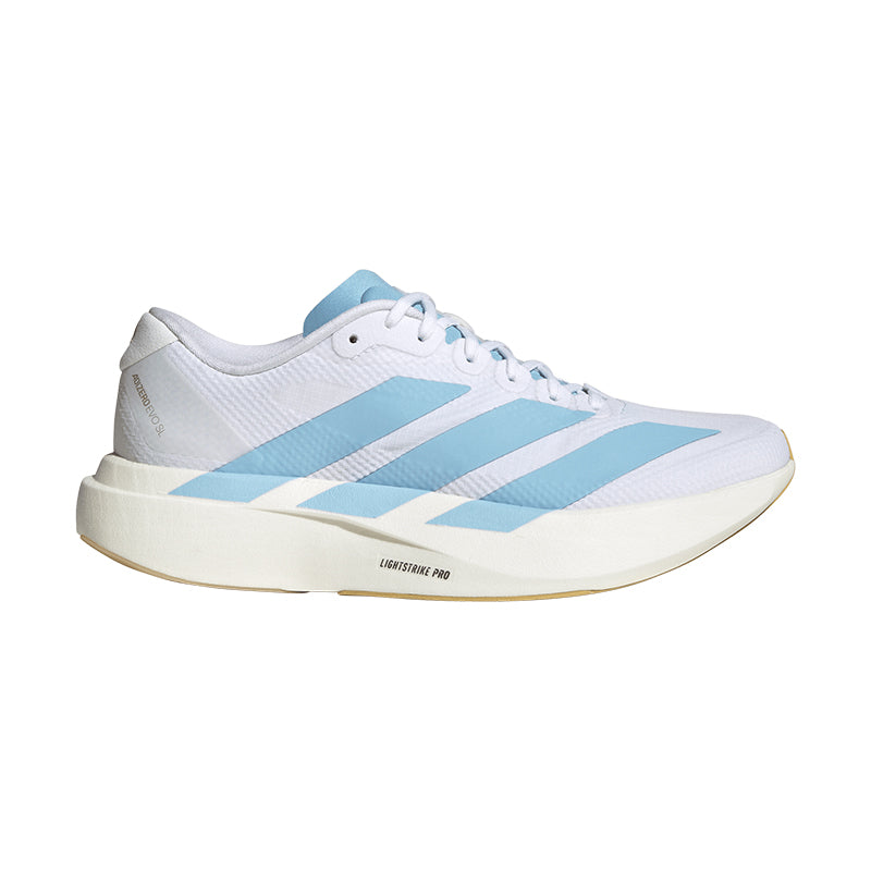 Women's Adizero EVO SL White/Clear Blue/Gold