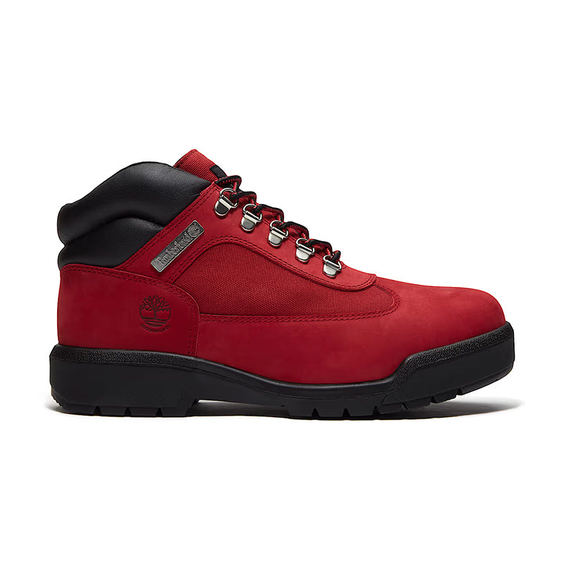 Timberland ブーツ ブラック レッド Shop Men's Field Boot Mid Waterproof Dark Red Nubuck | Men's Boots