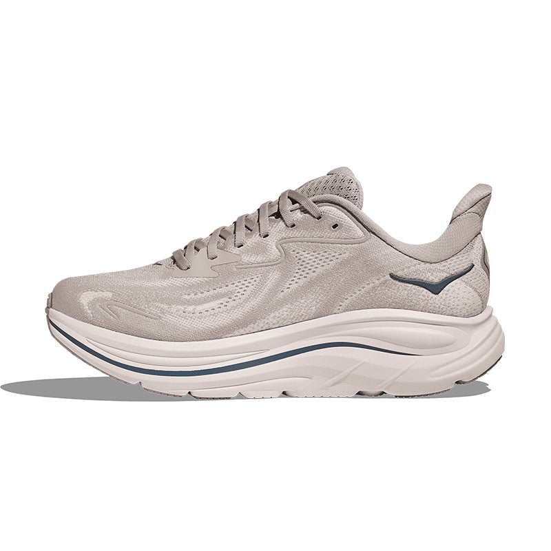 Gray running shoe on a white background