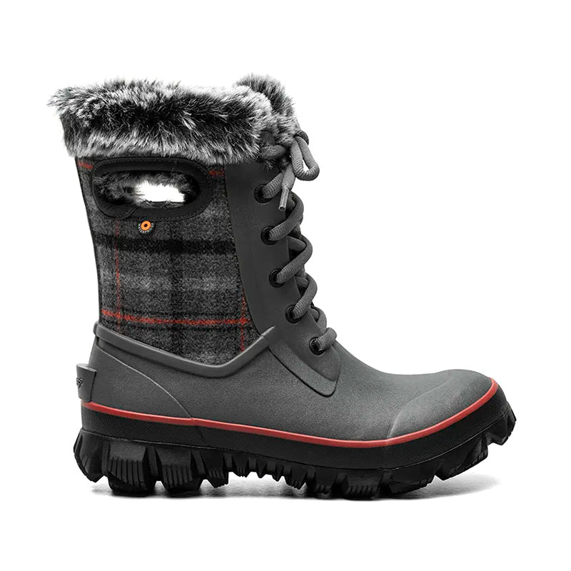 Women's plaid snow clearance boots