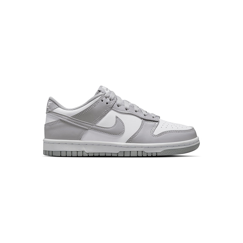 Kid's Grade School Dunk Low White/Smoke Grey