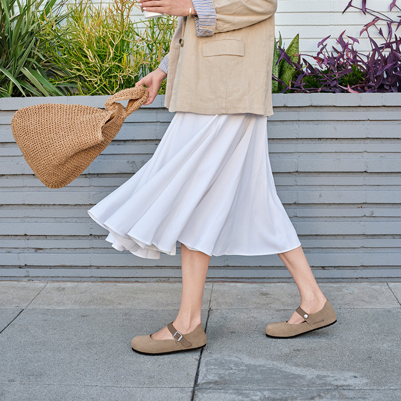 Women's Mantova Narrow Taupe Suede