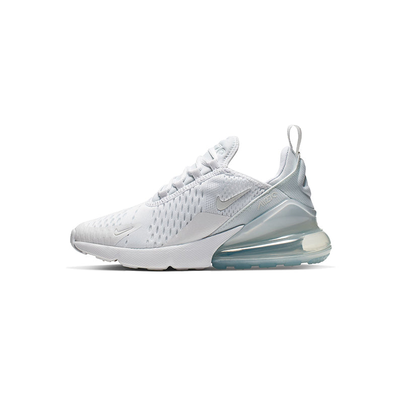 Kid's Grade School Air Max 270 White/White/Silver