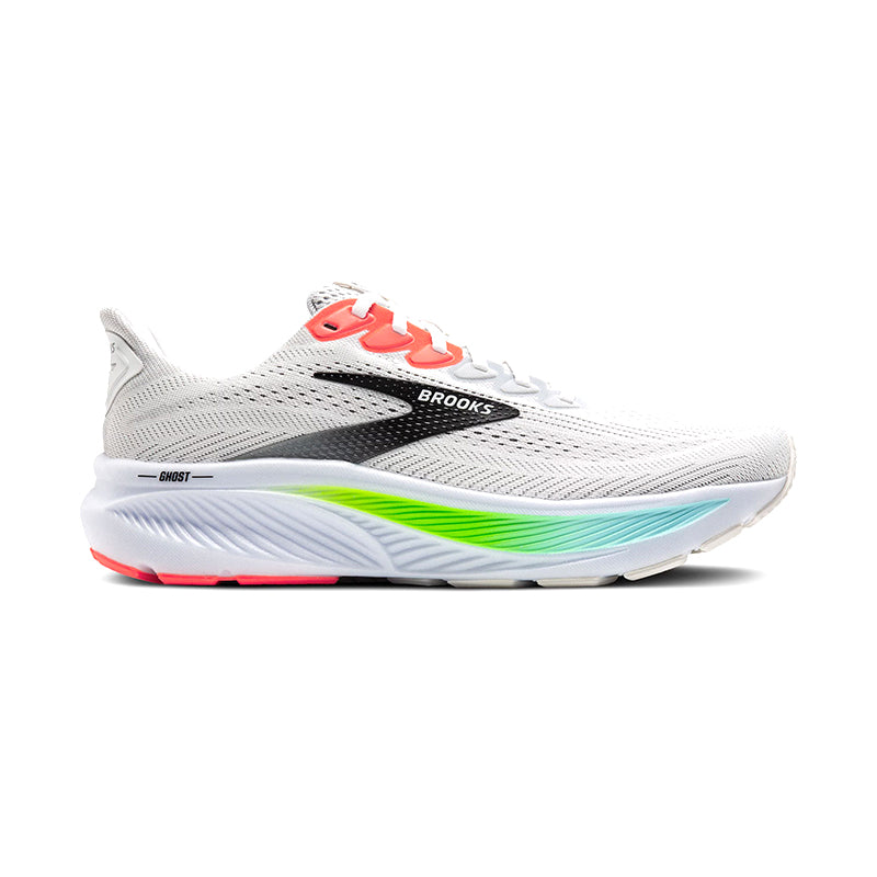 Men's Ghost 17 White/Pink Clay/Gecko
