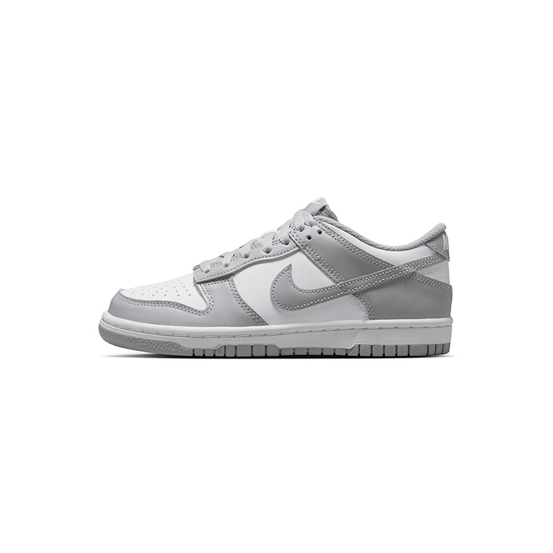 Kid's Grade School Dunk Low White/Smoke Grey