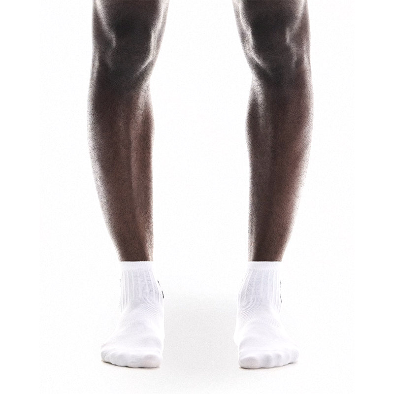 Logo Sock Mid 3 Pack White