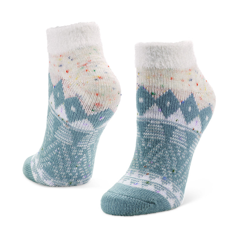 Fireside Low Cut Fairisle Blue