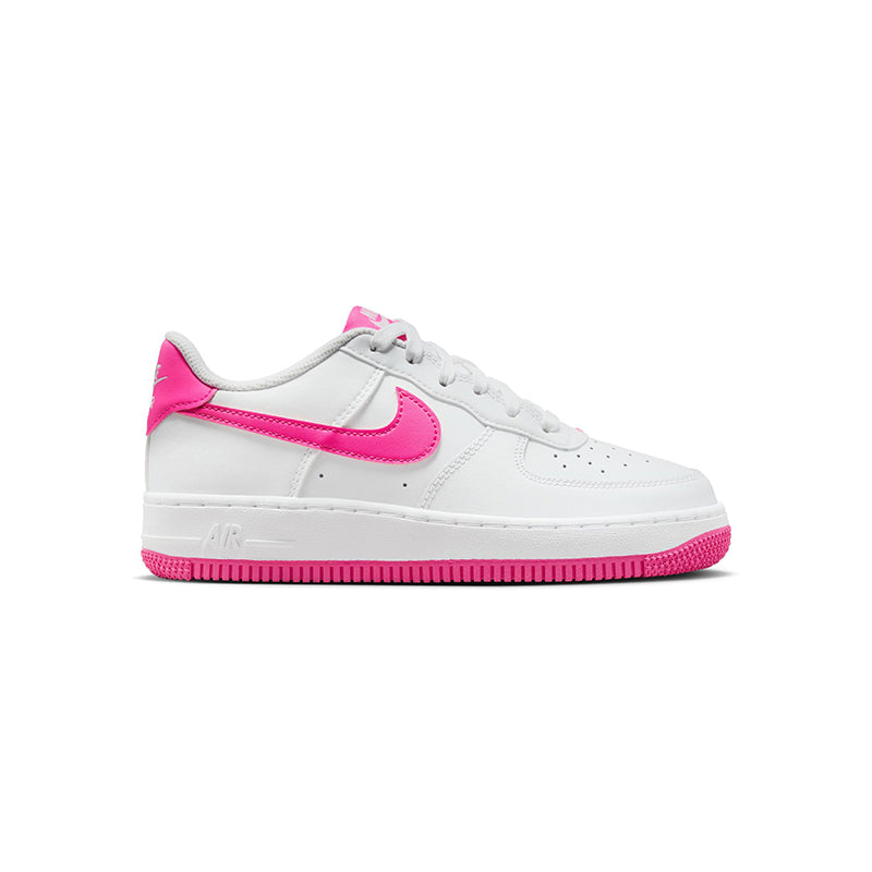 Kids Grade School Air Force 1 White/Lager Fuchsia