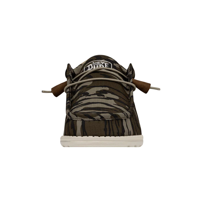 Men's HEYDUDE Wally Mossy Oak - Original Bottom Land - Toe View - Available at Tradehome Shoes
