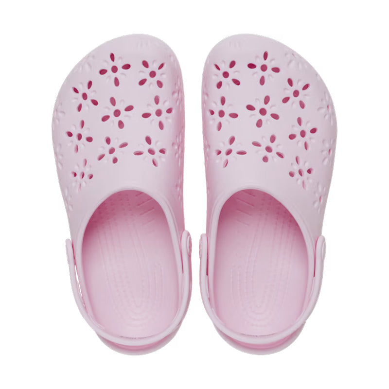 Women's Classic Floral Cut Out Clog Pink Milk