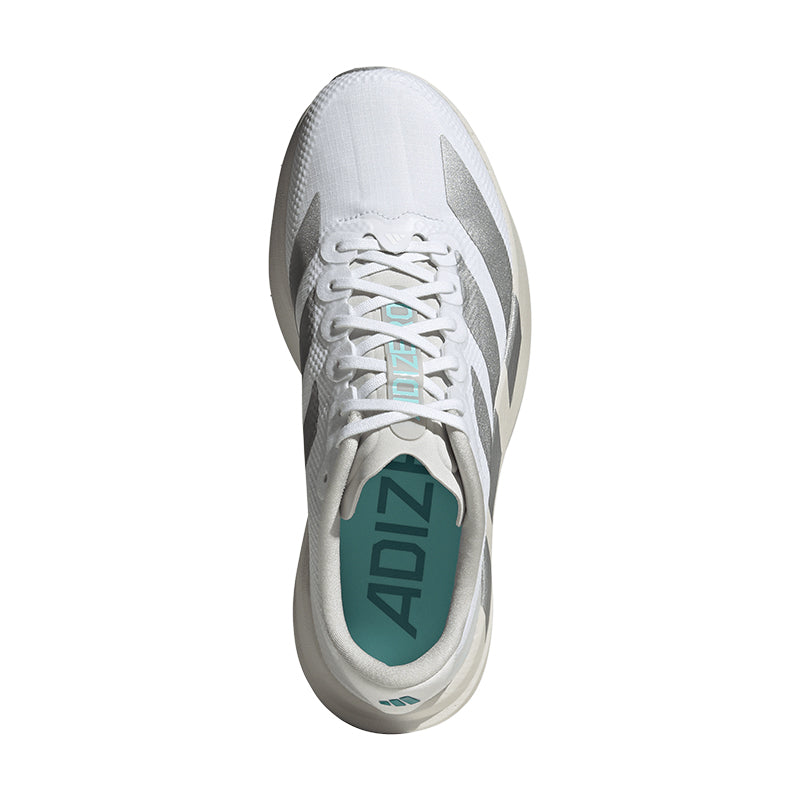 Women's Adizero EVO SL White/White/Aqua