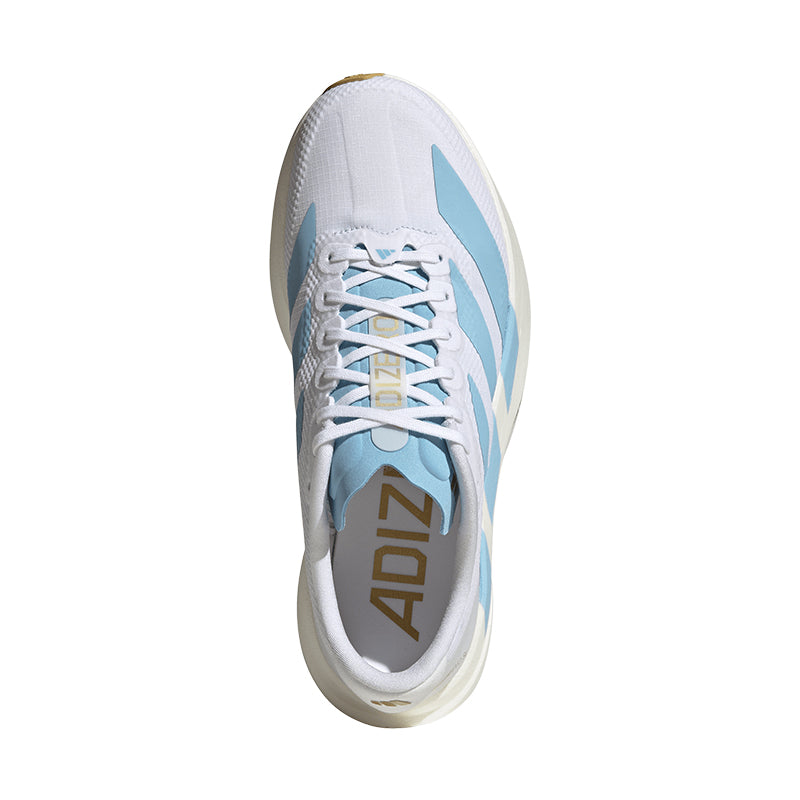 Women's Adizero EVO SL White/Clear Blue/Gold
