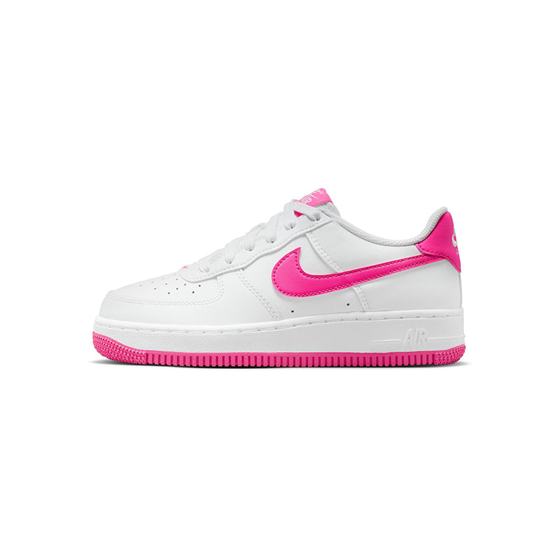 Kids Grade School Air Force 1 White/Lager Fuchsia